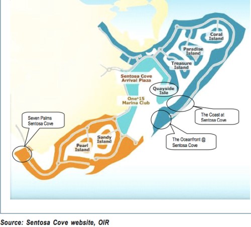 Map of Sentosa Cove